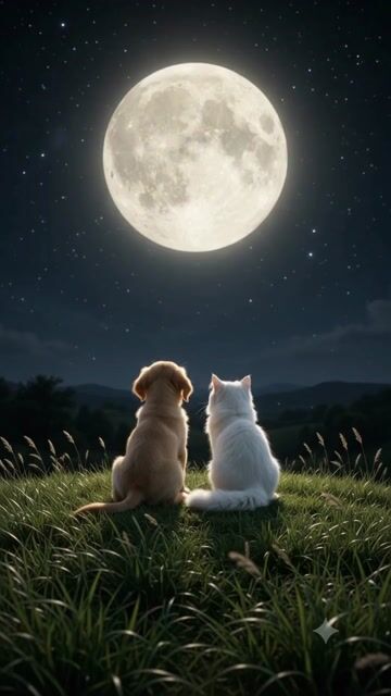 Midnight Moonlight Ritual: Why This Golden Retriever and White Cat Are Guarding Our Town’s Darkest Secret